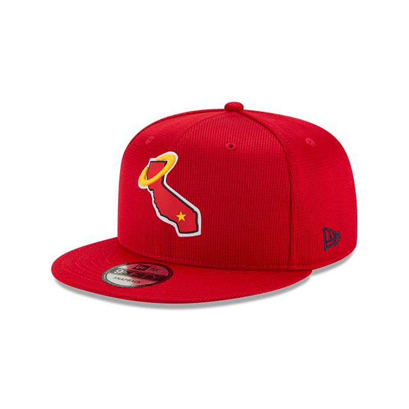 MLB Los Angeles Angels Clubhouse Collection 9Fifty Snapback (UYF3948) - Red New Era Caps